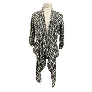 Knox Rose Plaid Open Cardigan XS